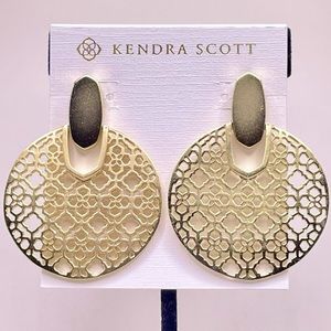 Kendra Scott Didi statement earrings with filigree design